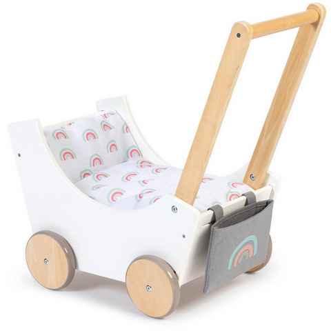 MUSTERKIND® Puppenwagen Barlia, weiß/natur