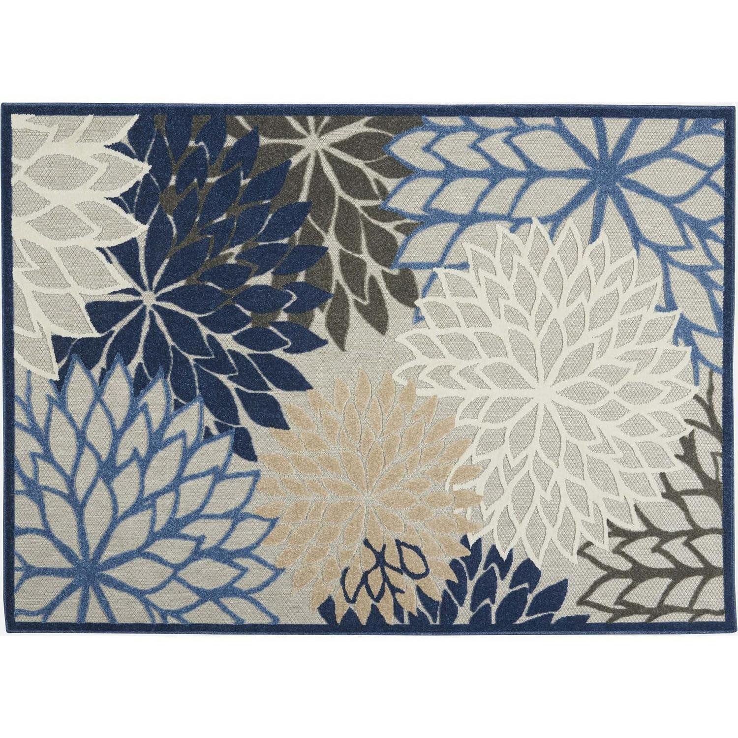 LuxusKollektion Outdoorteppich Outdoor Teppich Tropisch Bunt Waschbar 40x60cm, rechteckig, Höhe: 10 mm