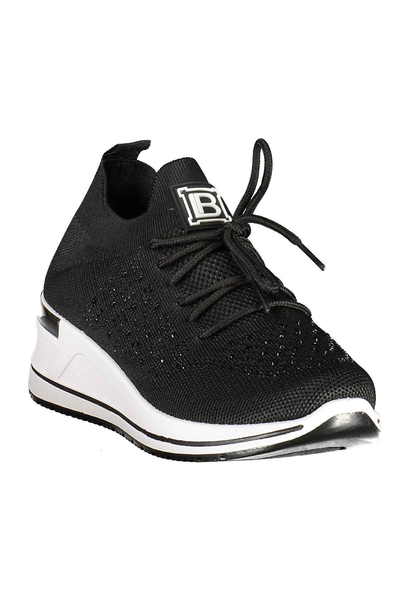 Laura Biagiotti Sneaker Elegante schwarze Damensneaker mit Strass und