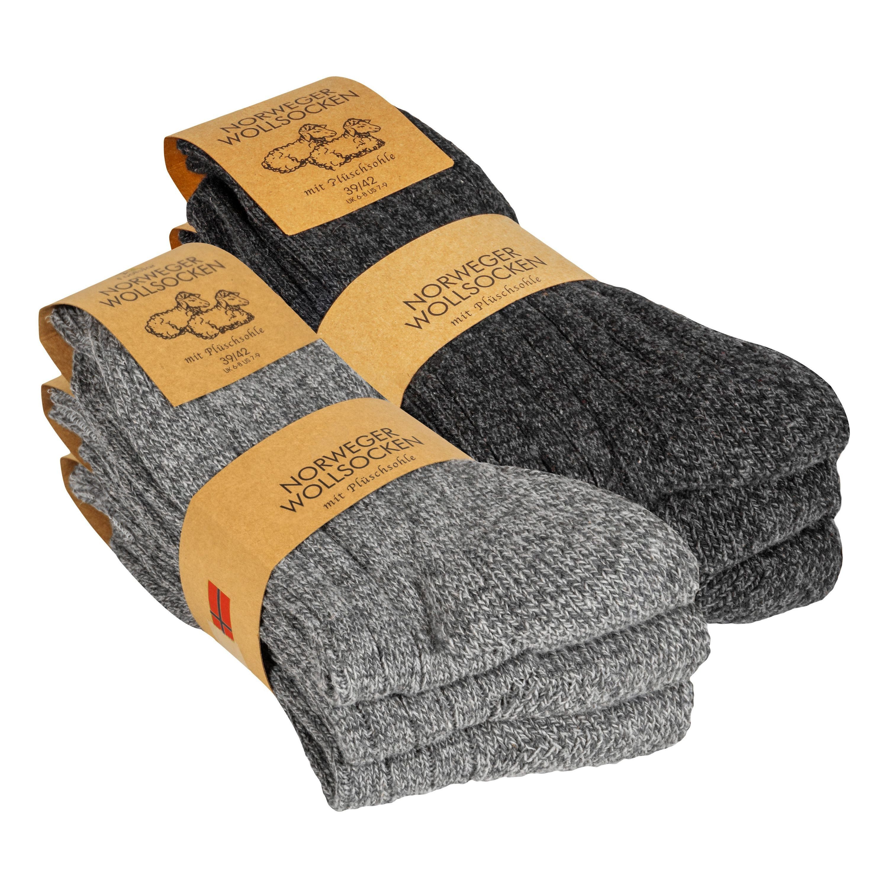 TEXEMP Norwegersocken 6 Paar Wollsocken Norweger günstig online kaufen