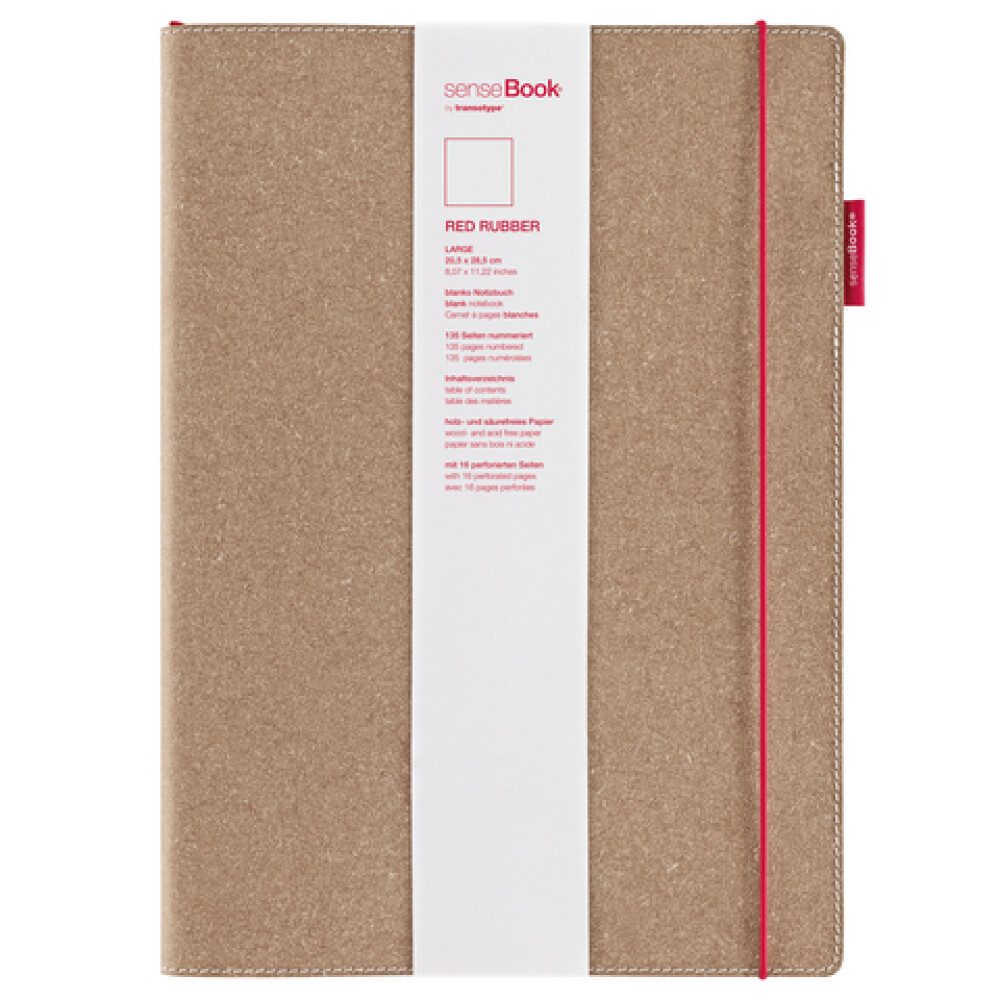 Alpen Aquarellpapier Red Rubber L blanko, hochwertiges Notizbuch mit leeren Seiten.