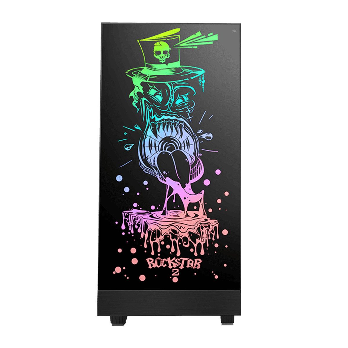GAMEMAX Gaming-Gehäuse Rockstar2 Midi Tower, 1x USB 2.0, 1x USB 3.0, 1x Mikrofon, 1x Kopfh., 1050W 80+ Platinum Netzteil vorinstalliert