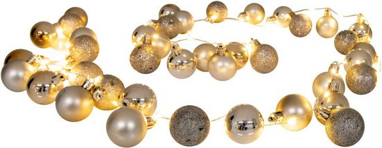 näve LED-Lichterkette »LED-Outdoor-Weihnachtslichterkette l: 150cm gold«, Timer
