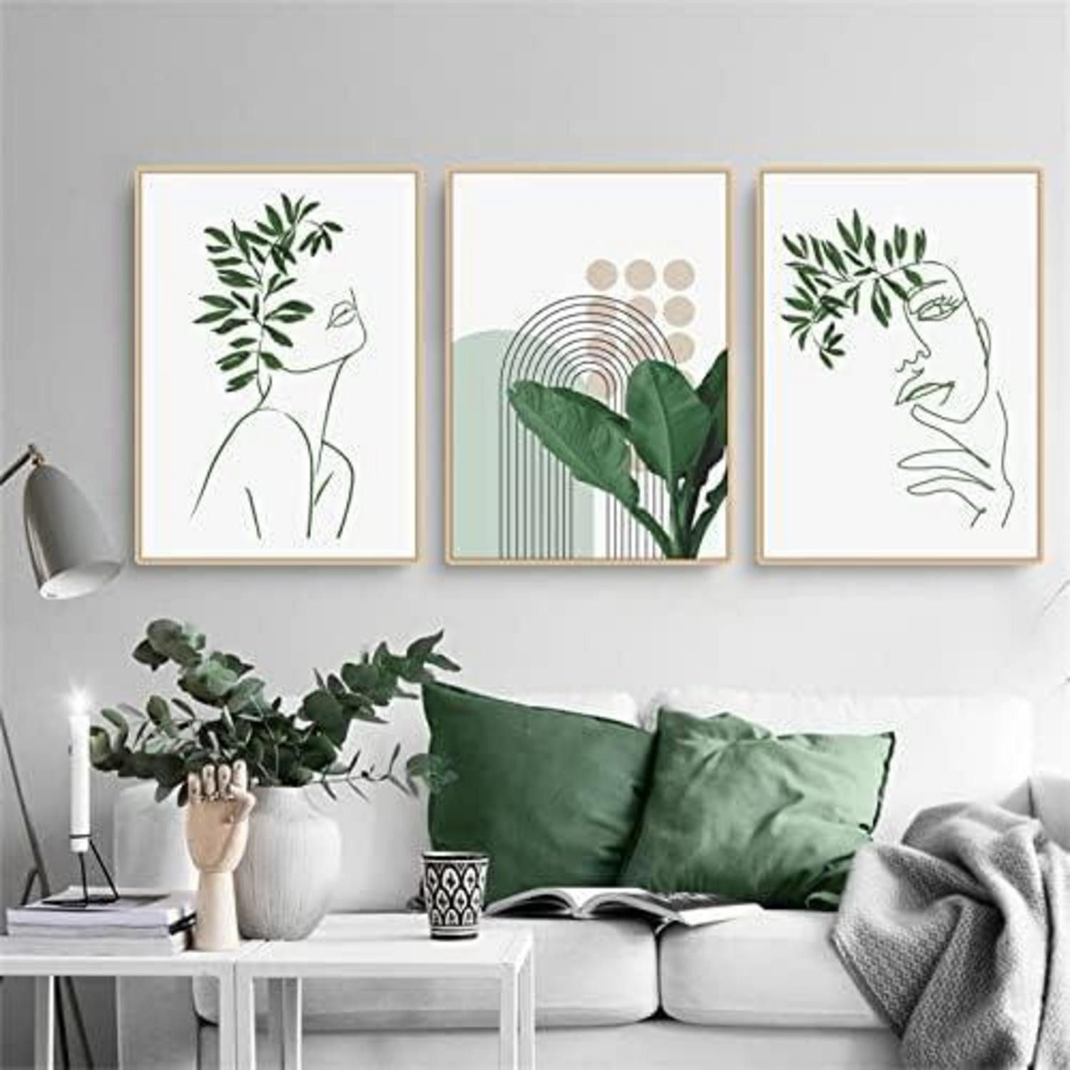 LuxusKollektion Poster Poster Set Grüne Pflanzen 3-teilig 50x70cm