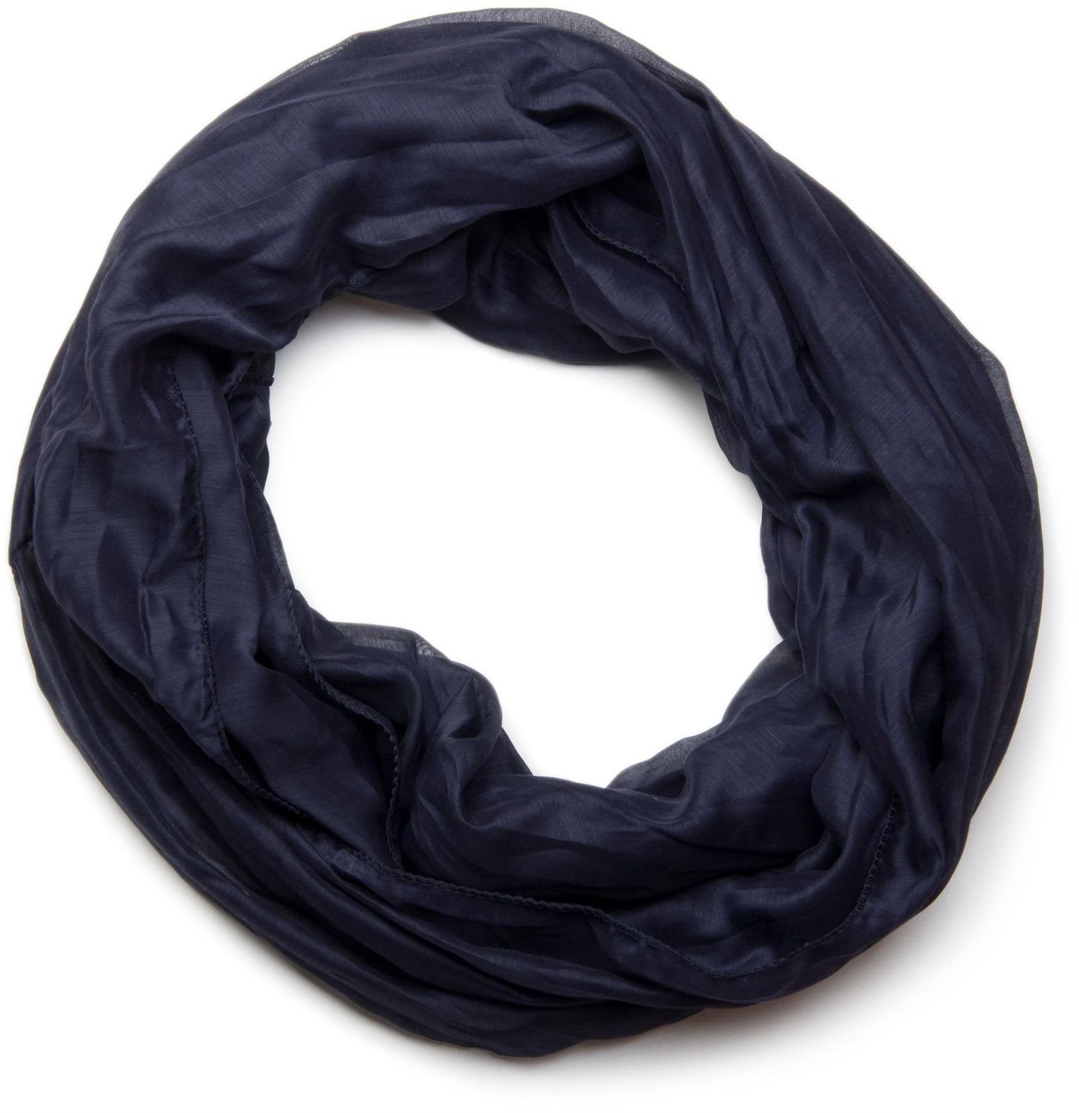 unifarbener Loop, styleBREAKER Midnight-Blue (1-St), Seidiger Loop