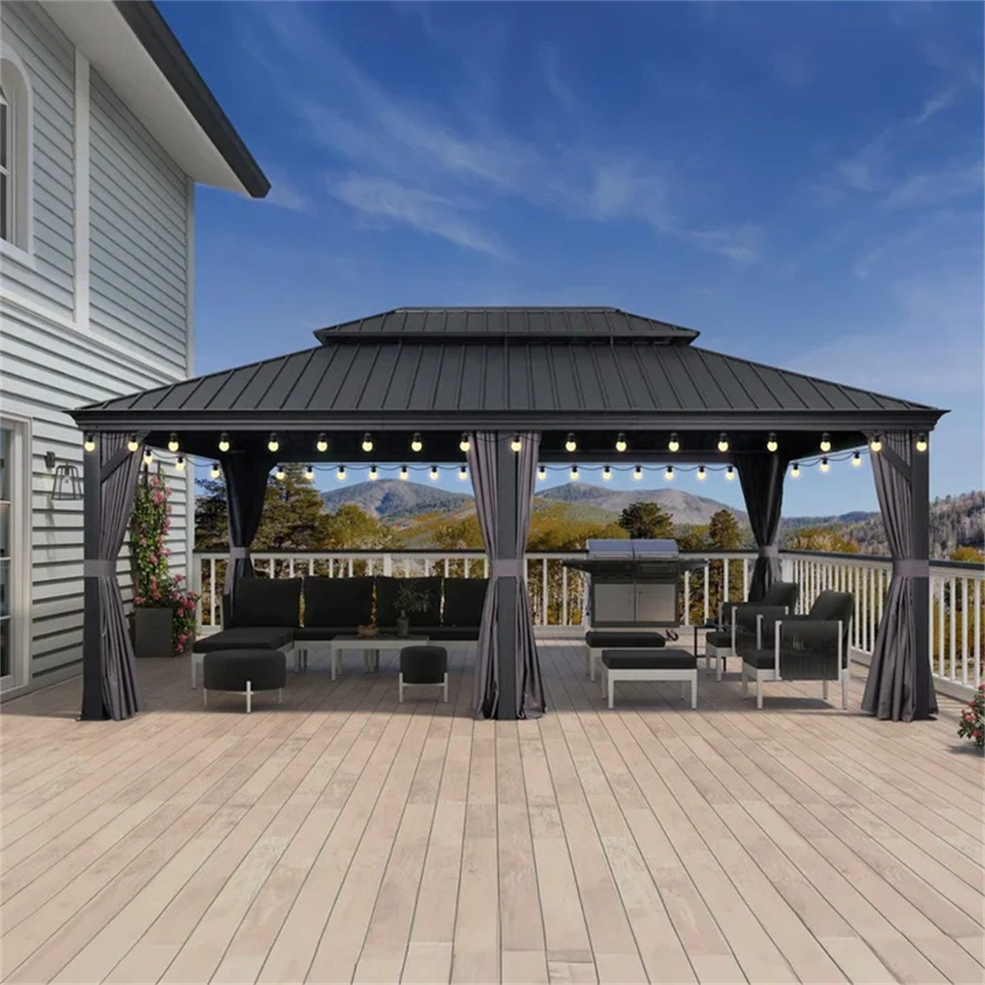 PURPLE LEAF Pavillon Hardtop Aluminium Pergola günstig online kaufen
