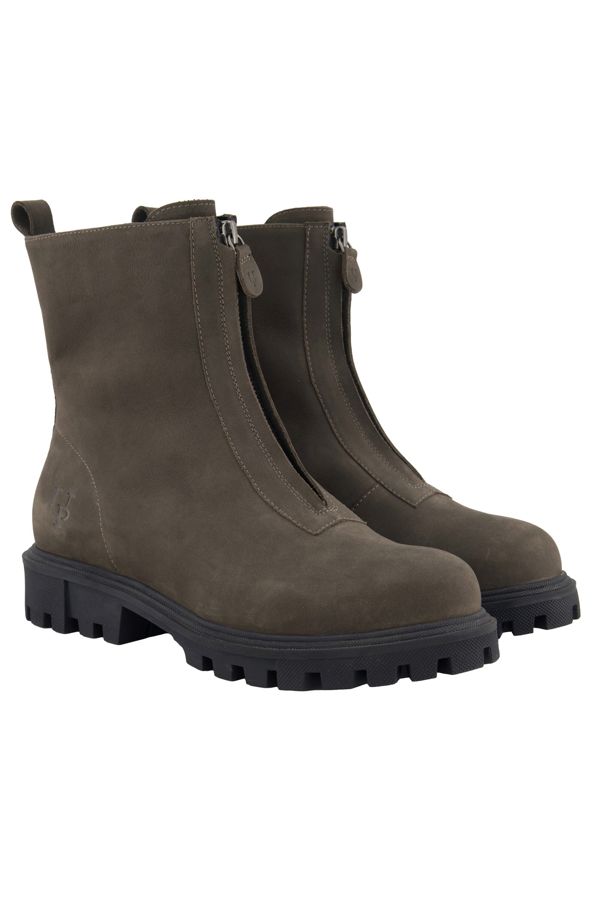 Ulla Popken Boots Nubukleder Reißverschluss Weite H Stiefel