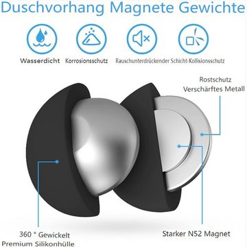 Gontence Duschrollo Duschvorhang-Gewichte, silikonbeschichtete Starke Duschvorhang-Magnete