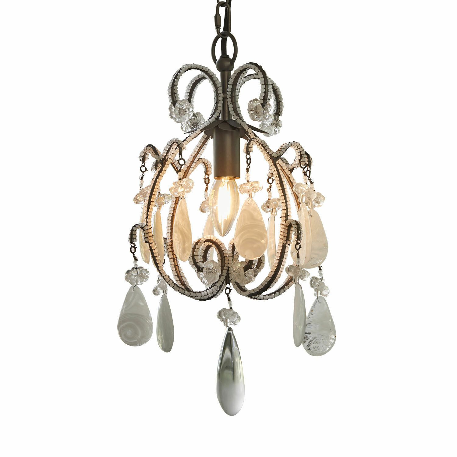 Mirabeau Hängeleuchten Hängelampe Calistron grau/weiß