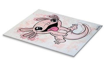 Posterlounge Acrylglasbild A.DOUBLE.U, Axolotl, Babyzimmer Illustration