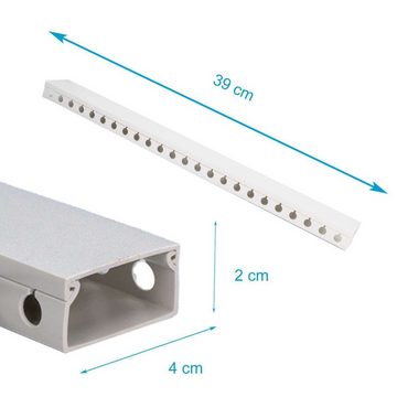 Intirilife Kabelkanal, 9er-Set Kabelkanäle Kabel-Organizer - 9x Kabelkanal aus PVC