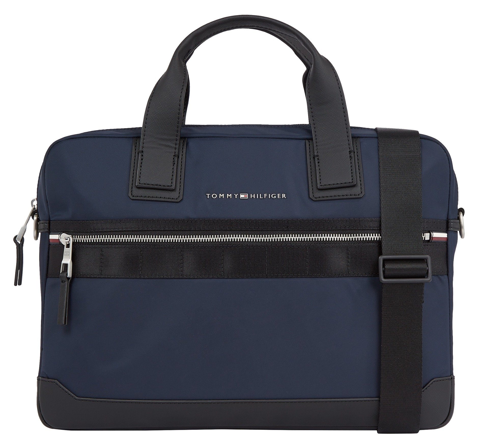 Tommy Hilfiger Messenger Bag TH ELEVATED NYLON COMPUTER BAG, im praktischem Format