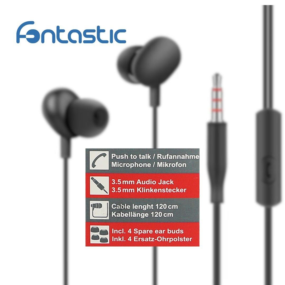 fontastic Essential In-Ear Stereo-Headset Beans In-Ear-Kopfhörer (Kabelgebunden)
