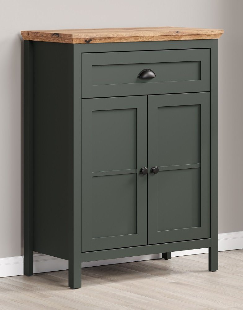 trendteam Sideboard Kommode Stanton, Tannengrün / Eiche günstig online kaufen