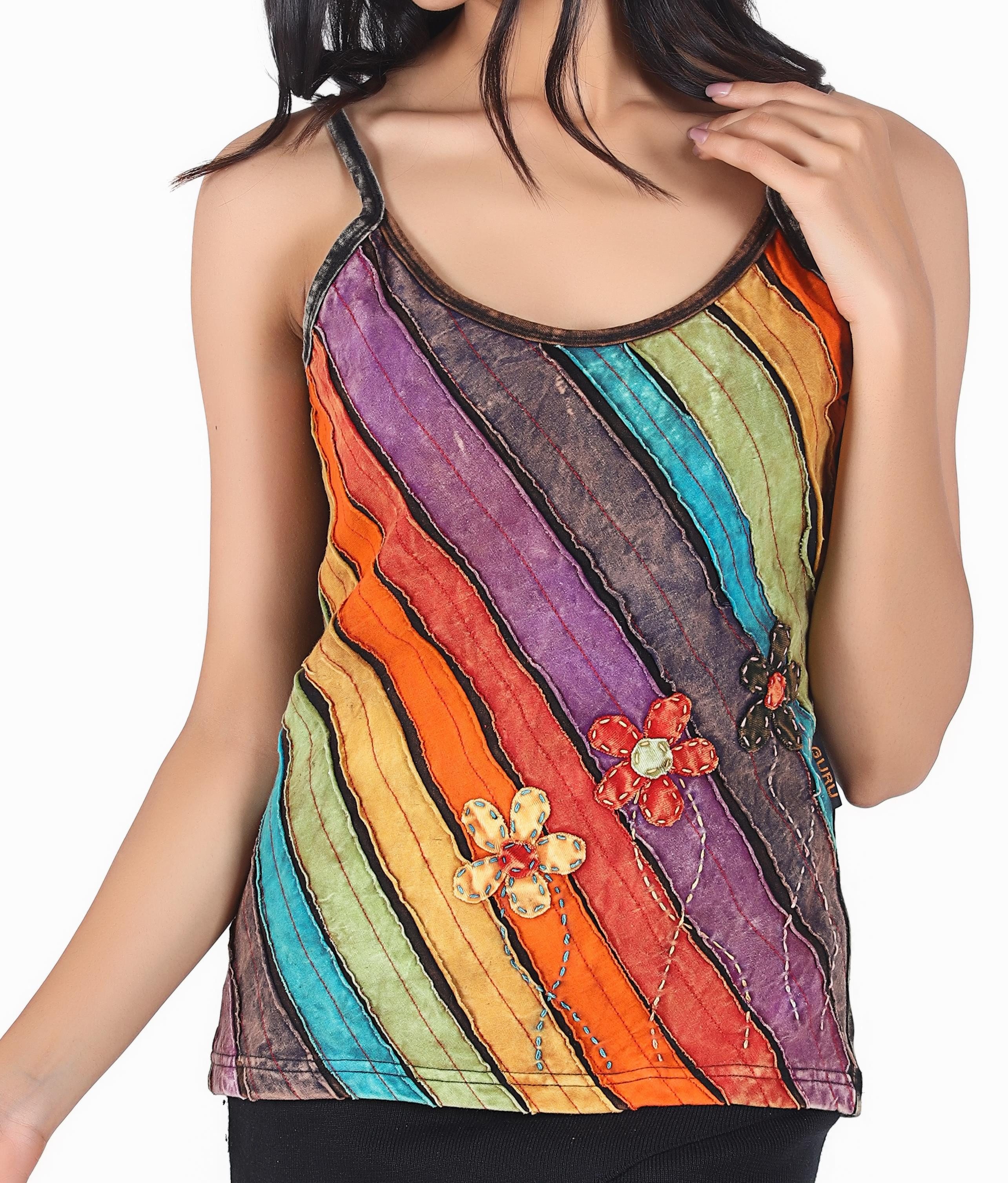 Guru-Shop T-Shirt Stonewash Goa Top, Boho günstig online kaufen