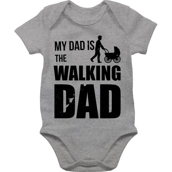 Shirtracer Shirtbody My Dad is the Walking Dad - Geschenk Vatertag Baby - Baby Body Kurzarm strampler 50/56 - babykleidung mit sprüchen - lustige babygeschenke