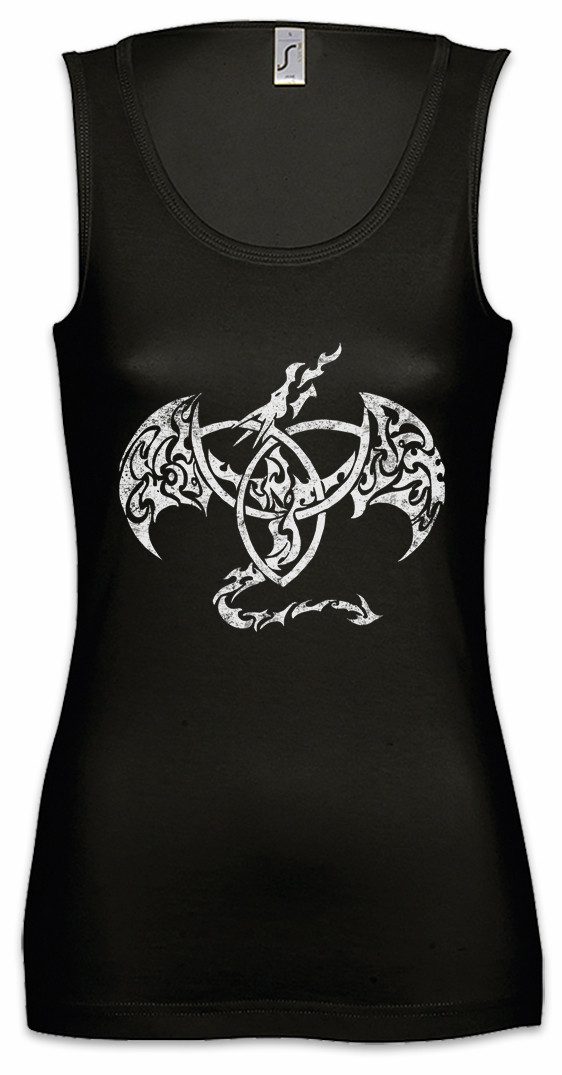 Tanktop Celtic Dragon IV Ärmelloses Damen T-Shirt Kelten Knoten Keltisch Kreuz