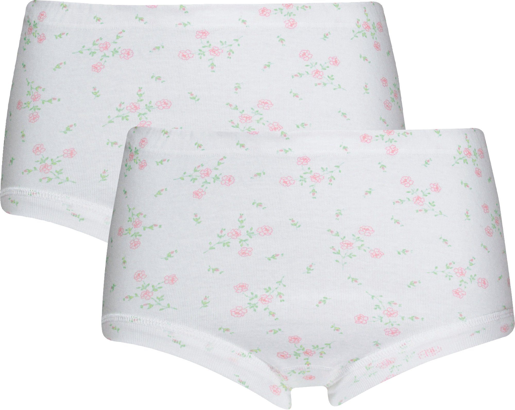 conta Slip Damen-Taillenslip 2er-Pack kochfest Feinripp Blumen