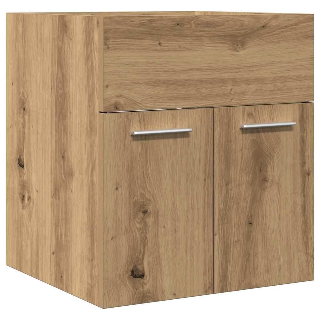 vidaXL Badezimmer-Set Waschbeckenschrank Artisan-Eiche 41x38,5x46 Holzwerks günstig online kaufen