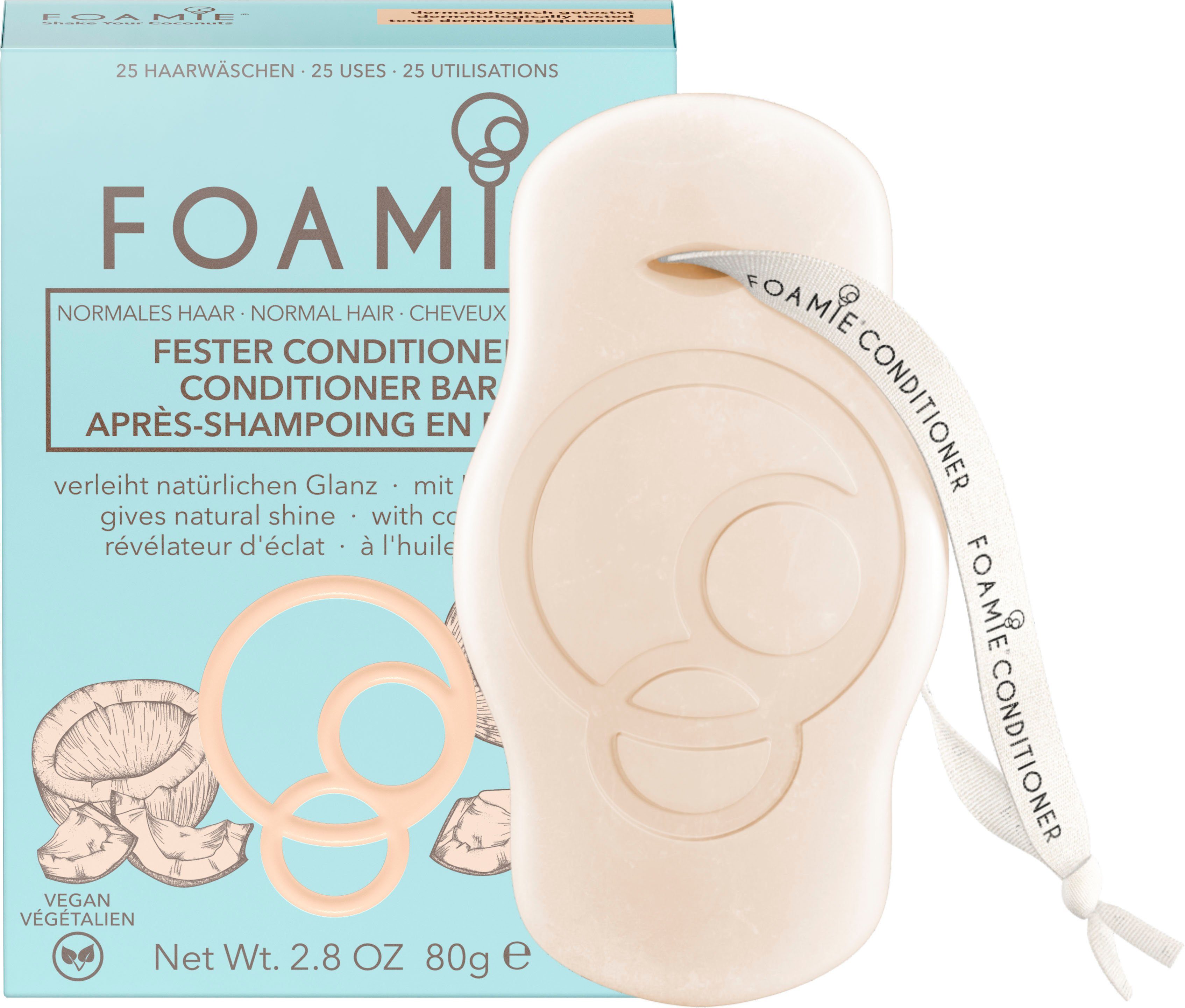 FOAMIE Haarpflege-Set Coconut festes Shampoo 3-tlg. &Travel fester & Buddy, Conditioner