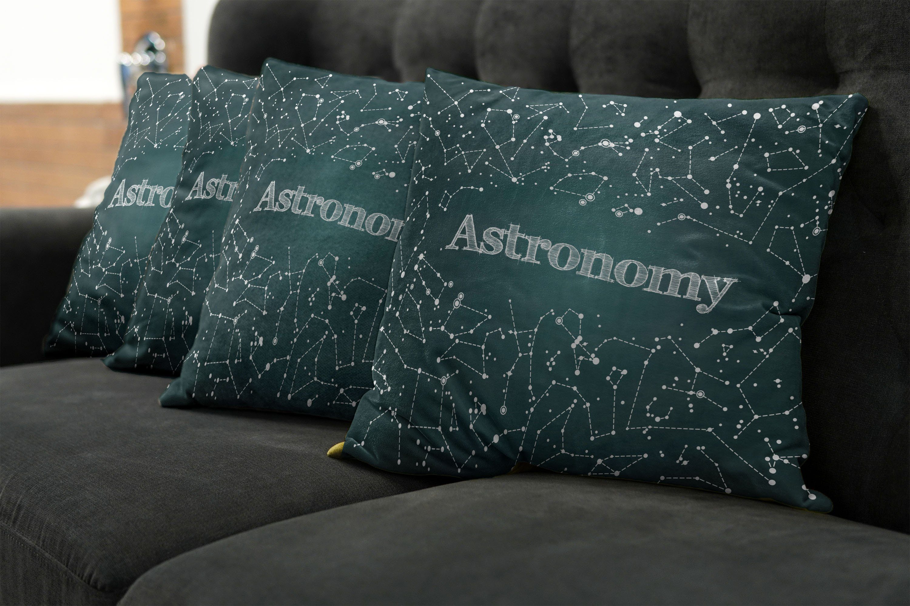 Astronomie Abakuhaus Schule Konstellation Modern Digitaldruck, Doppelseitiger (4 Accent Stück), Kissenbezüge