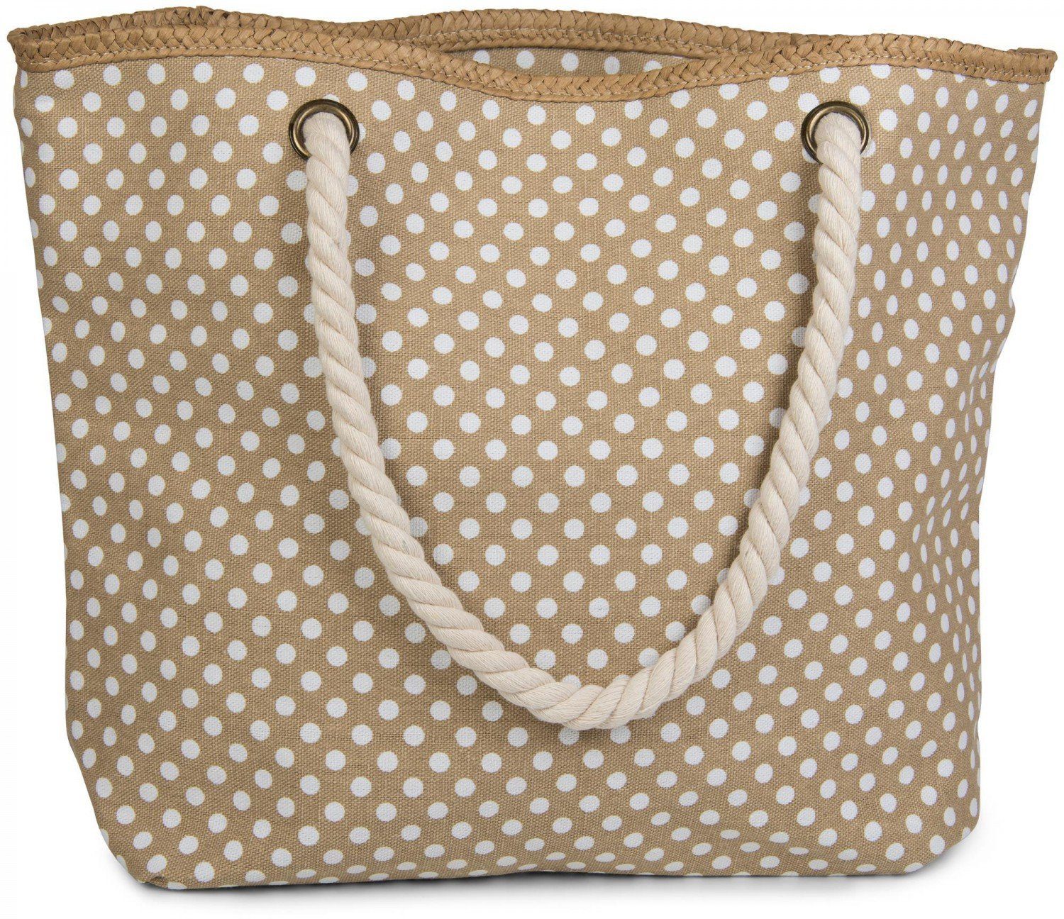 styleBREAKER Strandtasche Strandtasche mit Punkte Muster (1-tlg)