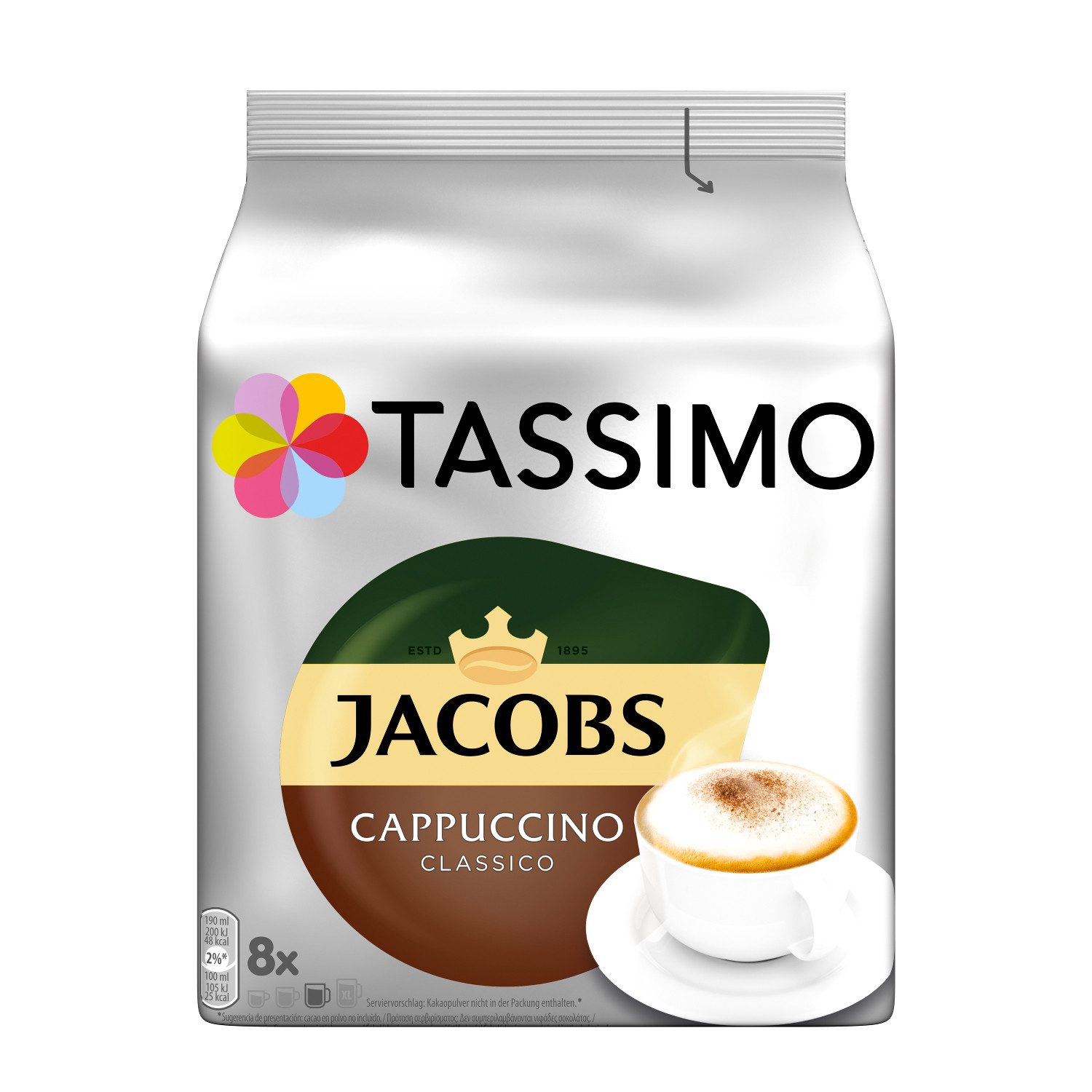 TASSIMO Kaffee T Disc Creamy Collection Milka Cappuccino Classico Latte Macchiato, 684 g, (Packung, 3er Pack)