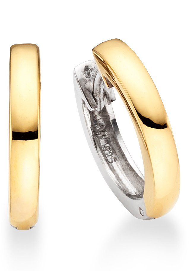 Paar Creolen Schmuck Geschenk Silber 925 Ohrschmuck Ohrringe