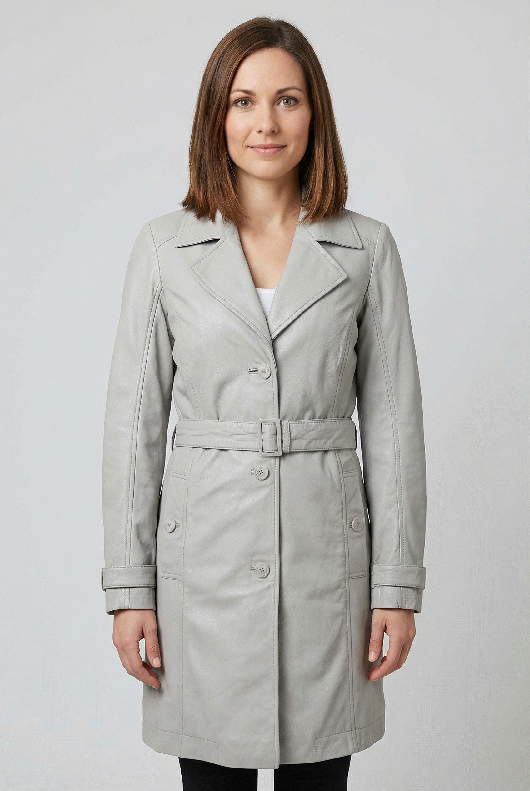 Mauritius Trenchcoat MWLeoniz aus Echtleder, mit Taillengürtel günstig online kaufen