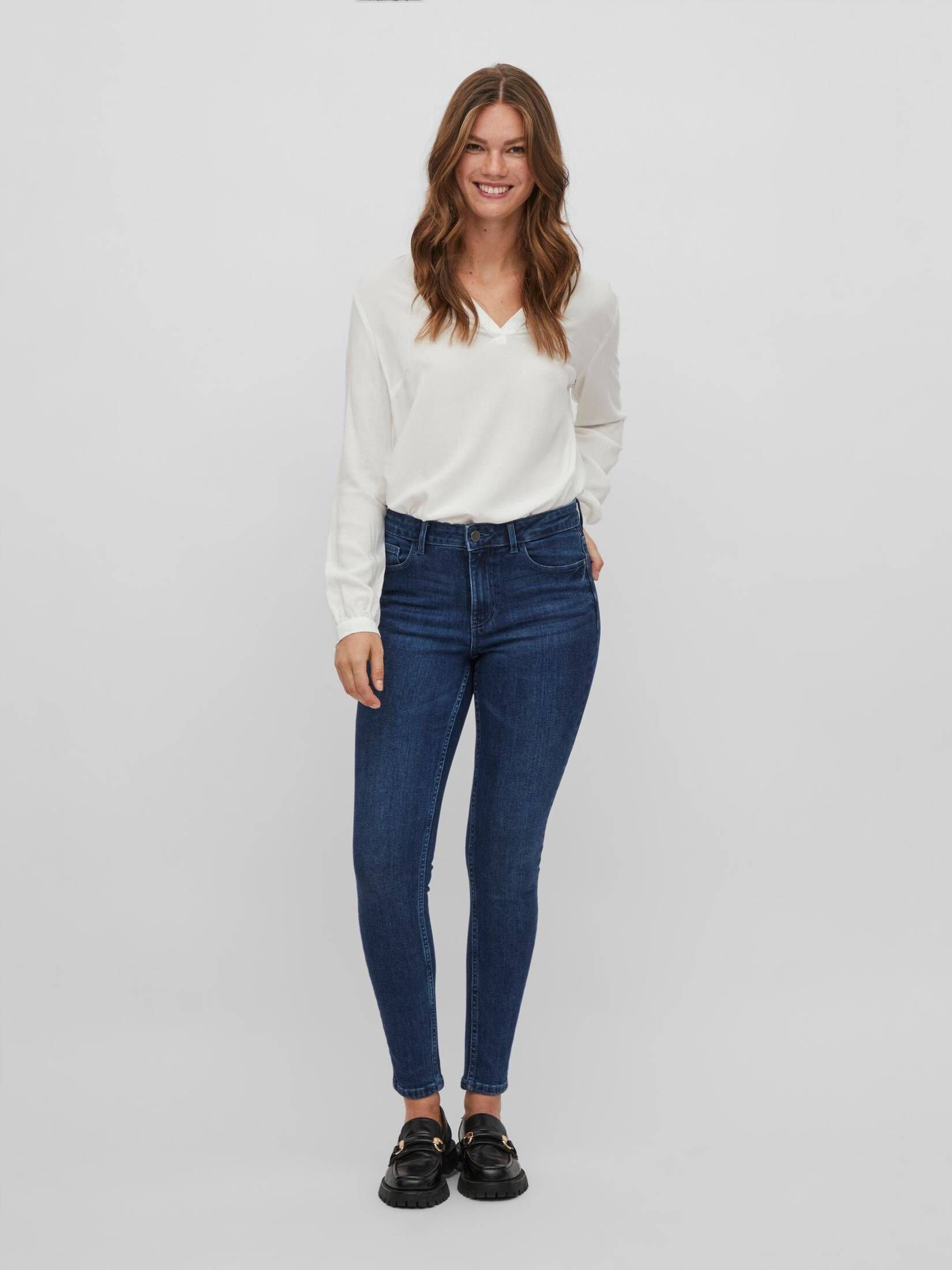 Vila RW Jeans (1-tlg) 5-Pocket-Jeans MBD IT VISKINNIE Damen