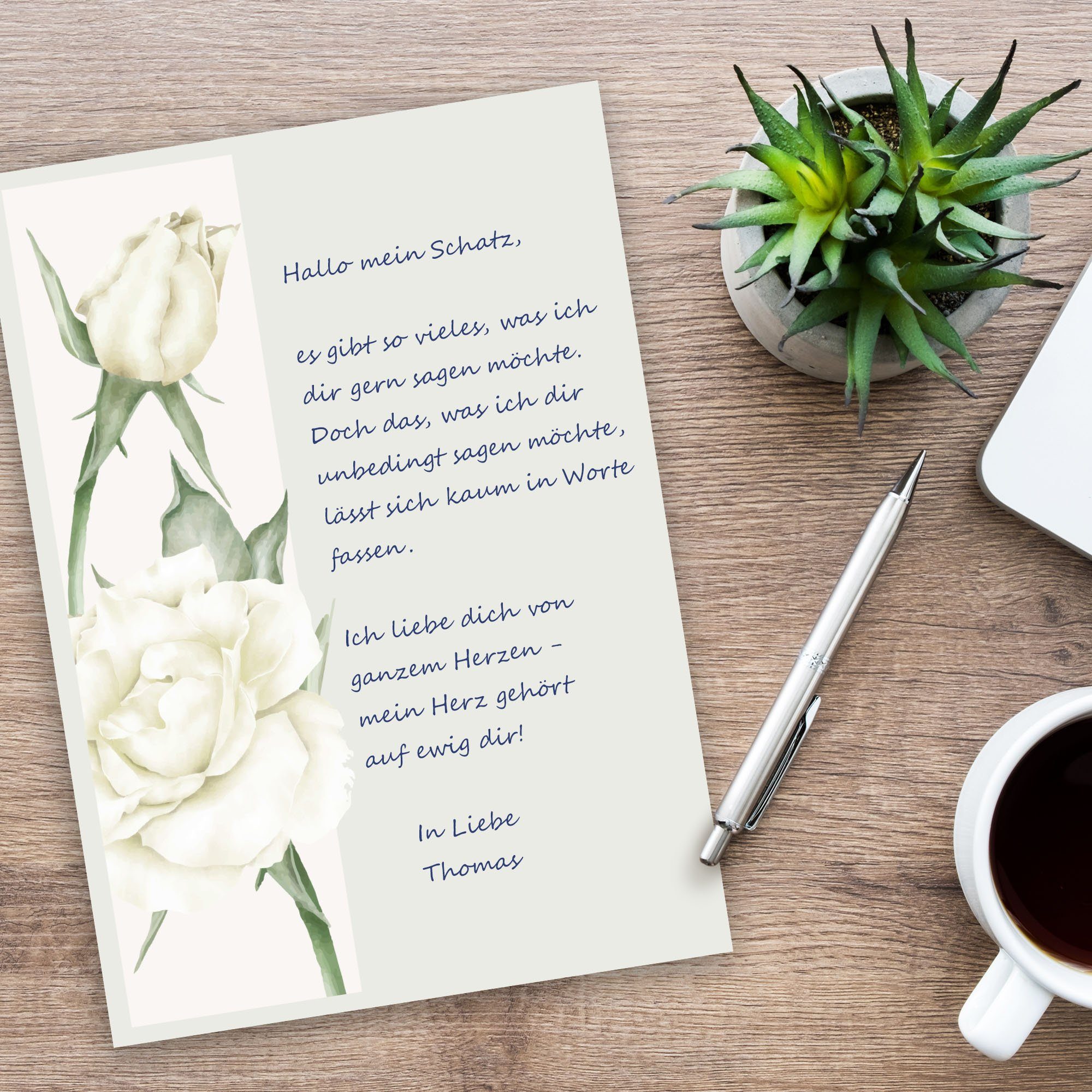 Feder Set, Set Briefpapier Kreative Set A4 passenden Briefpapier 25x A Briefpapier Rose DIN mit Umschlägen Weiß