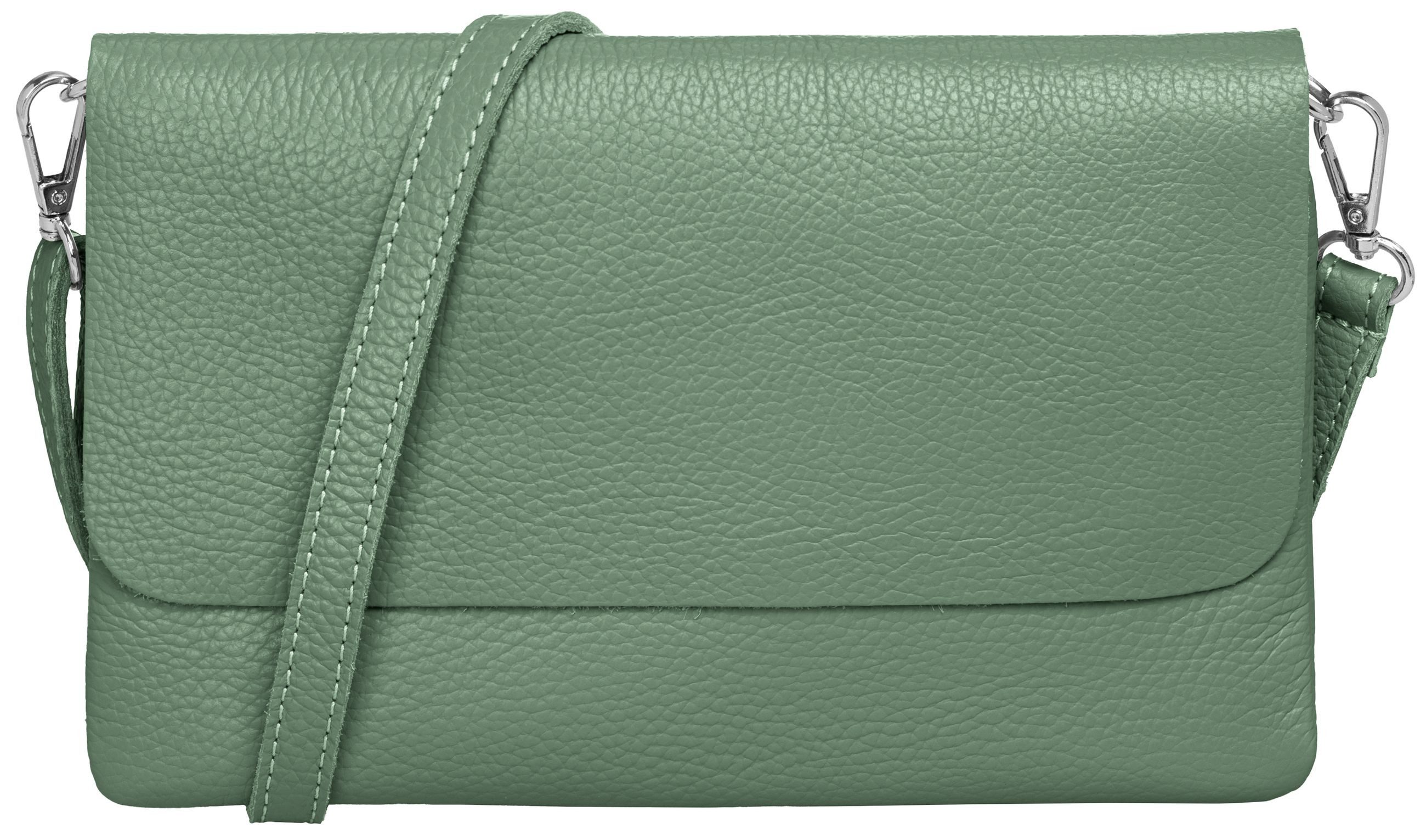 Caspar Clutch Abendtasche Damen Leder Handtasche - CLASSIC LINE - Modell No.835, leicht, elegant & unempfindlich - 100% Echtleder - Handmade in Italy
