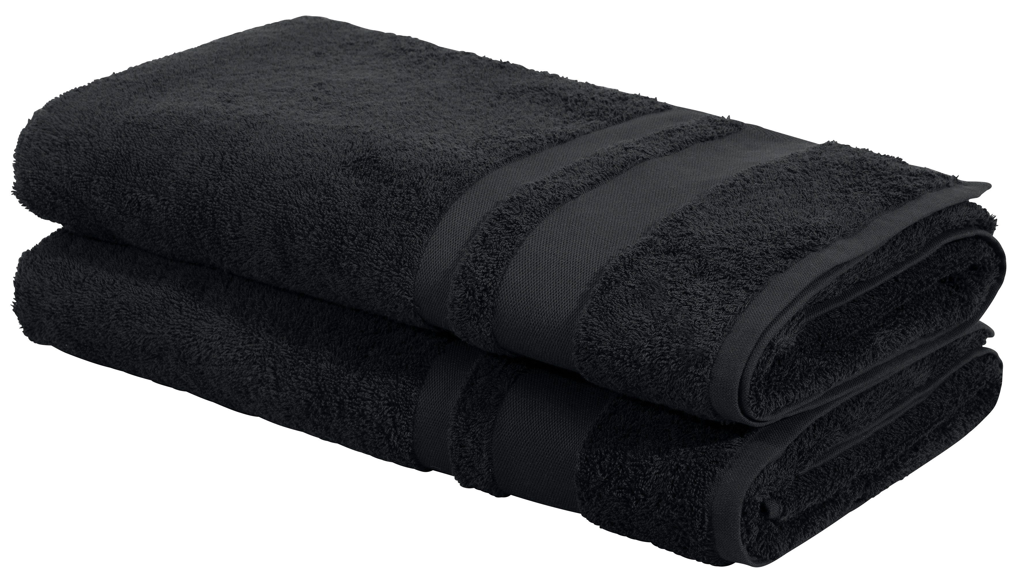 OTTO home Saunatuch Vanessa, 2 Saunatücher, 80x200cm, in Standard- und Premium-Qualität, Walkfrottee (Set, 2-St), Handtücher mit Bordüre, 100% Baumwolle, einfarbig, weich