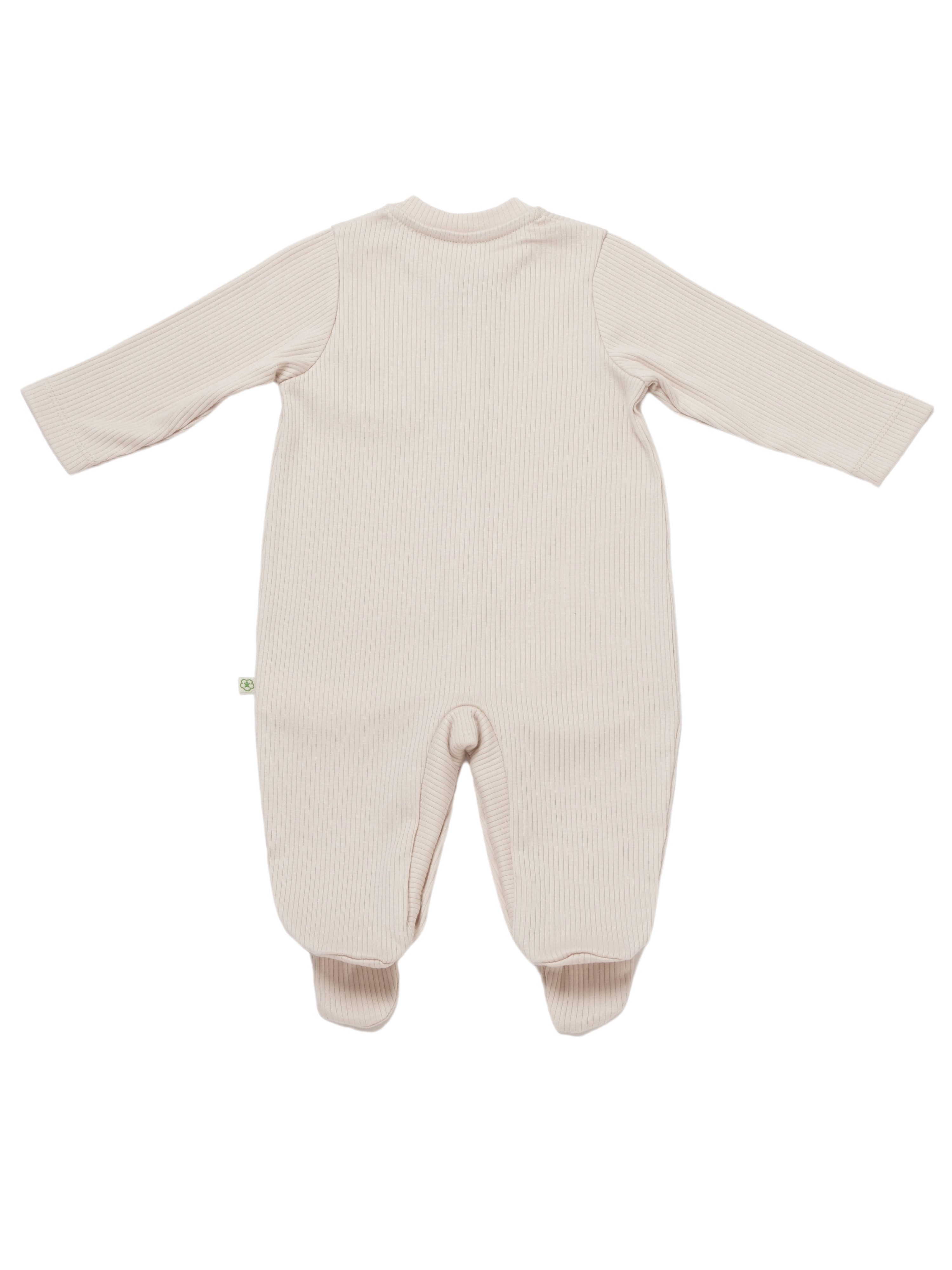biorganic Strampler Baby Nature Relax Modal für Jungen und Mädchen Unisex Langarm (1-tlg) gerippte Textilstruktur (Ripp), Modal und Bio-Baumwolle, Größe 56 - 68