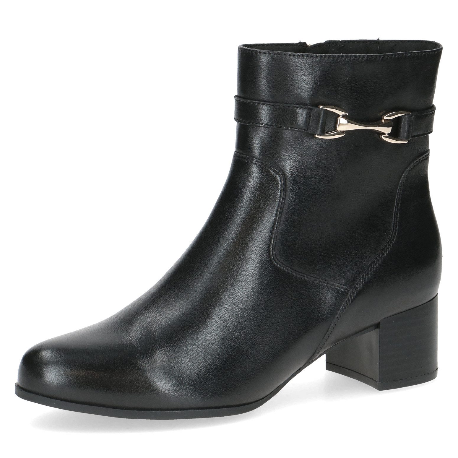 Caprice Stiefelette, Blockabsatz, Businessschuh mit goldfarbener günstig online kaufen