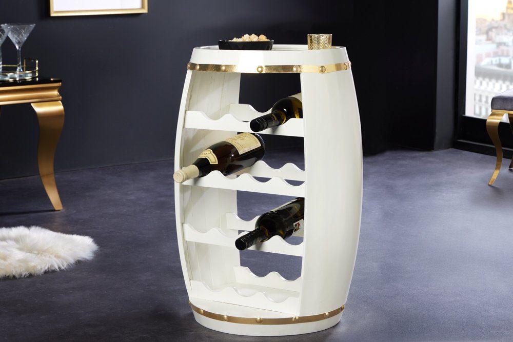 riess-ambiente Weinregal BODEGA WHITE 65cm weiß / gold, Einzelartikel 1-tlg günstig online kaufen
