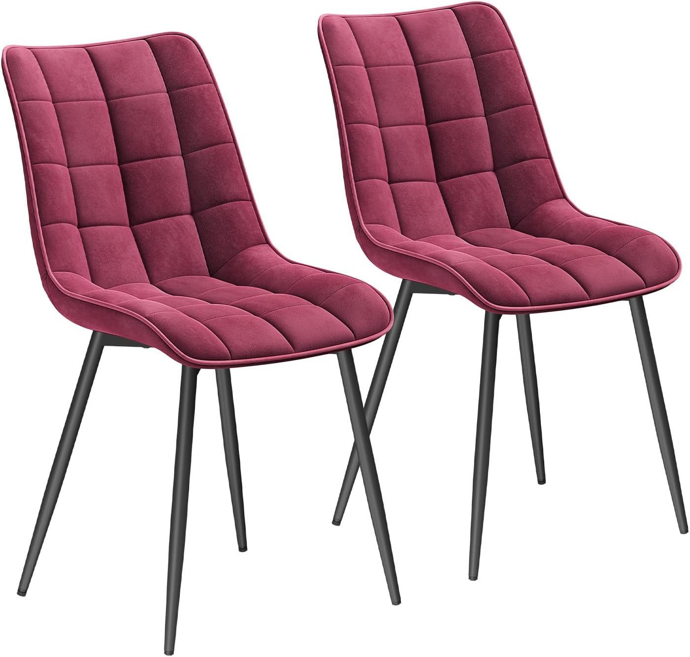 Woltu Esszimmerstuhl (2er-Set), Sessel mit Rückenlehne, Metallbeine