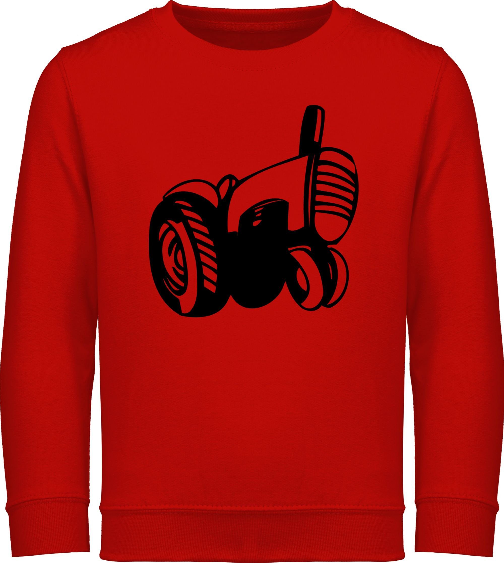 Shirtracer Sweatshirt Traktor Silhouette Traktor 3 Rot