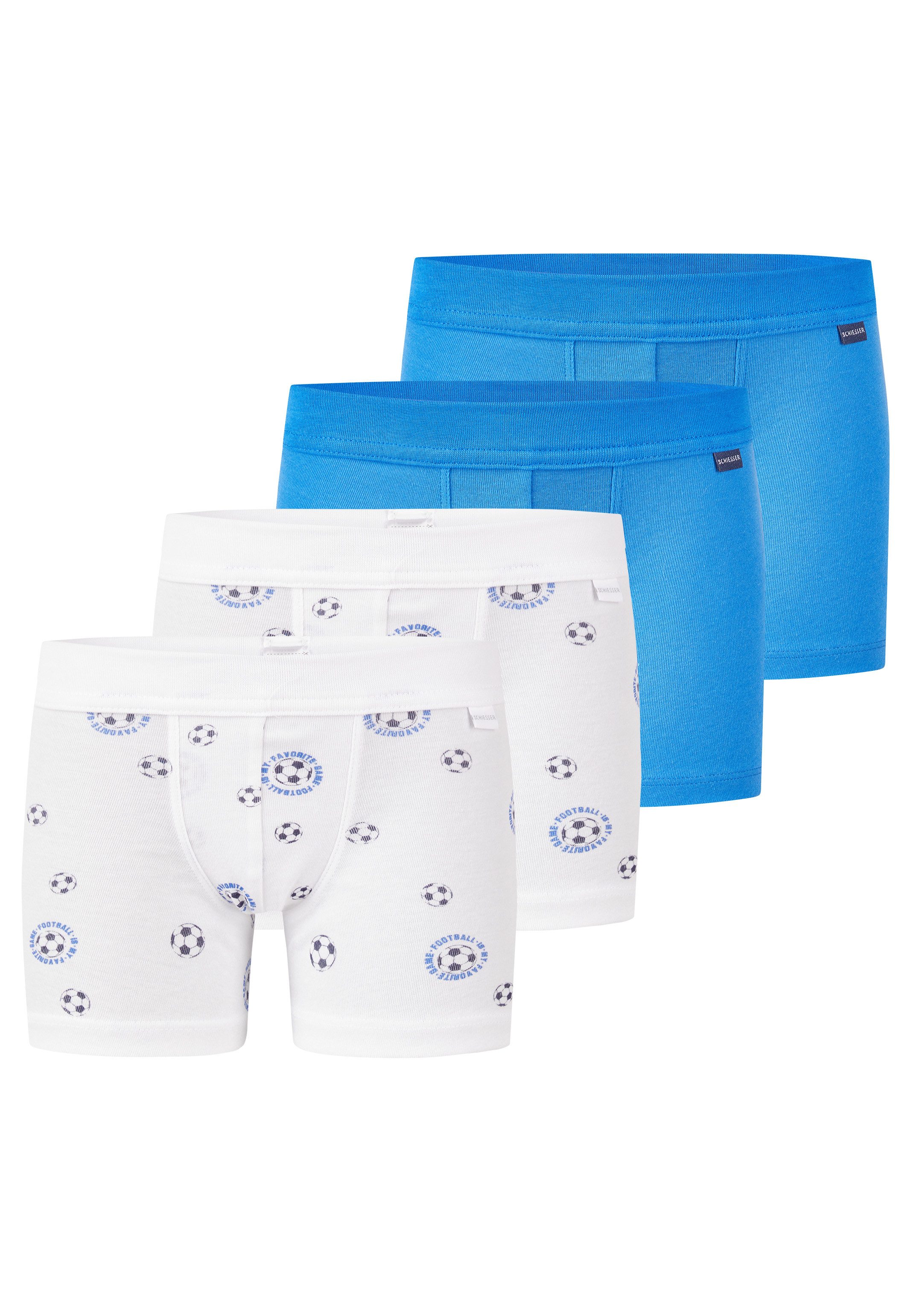 Retro Boxer 4er Pack Kids Boys Feinripp Organic Cotton