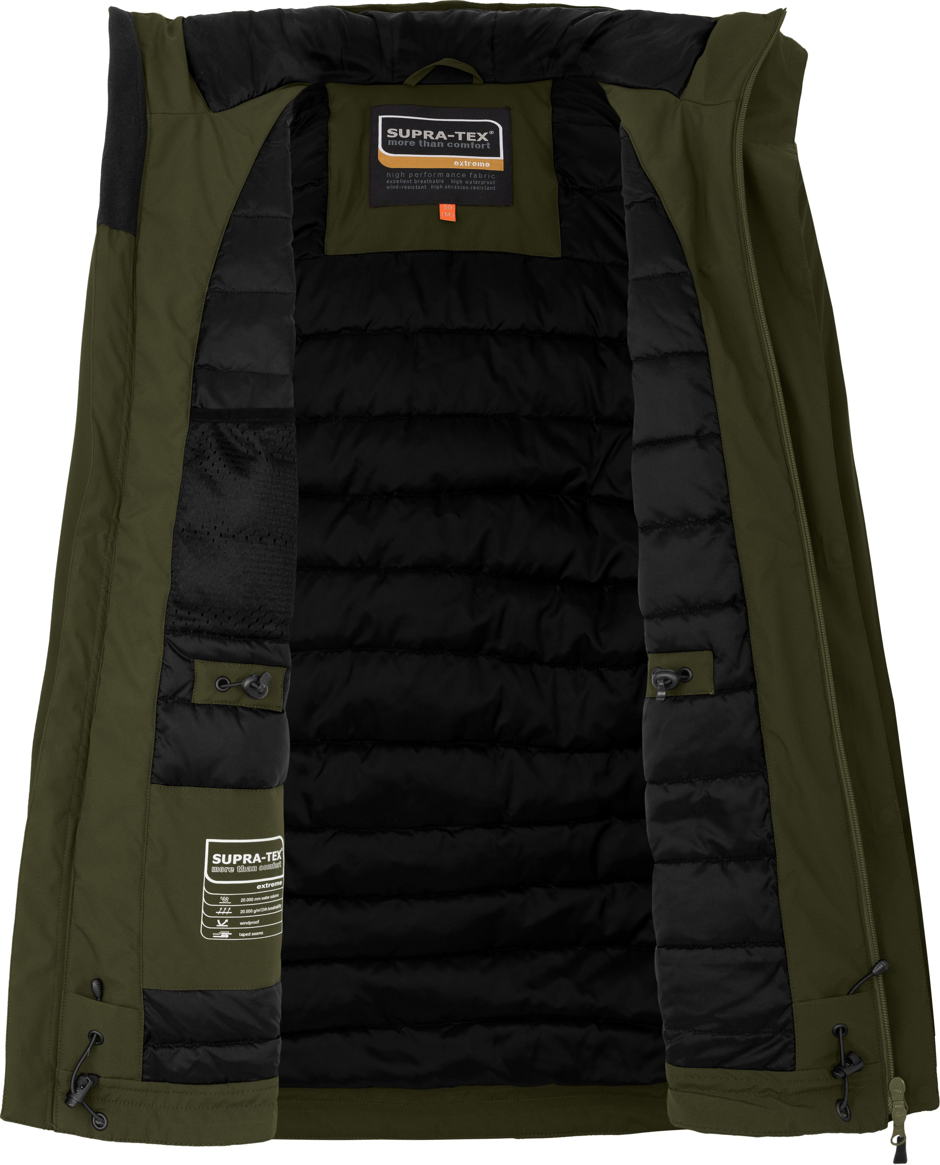 Bergson Winterjacke JUKKA Herren Winter-Parka, warm wattiert, wasserdicht, atmungsaktiv, Normal