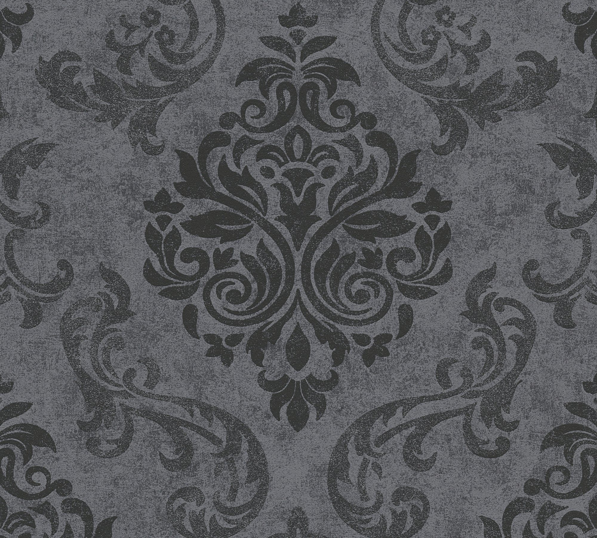 Bricoflor Barock Tapeten Panel anthrazit Tapete Selbstklebend Ideal für Sch günstig online kaufen