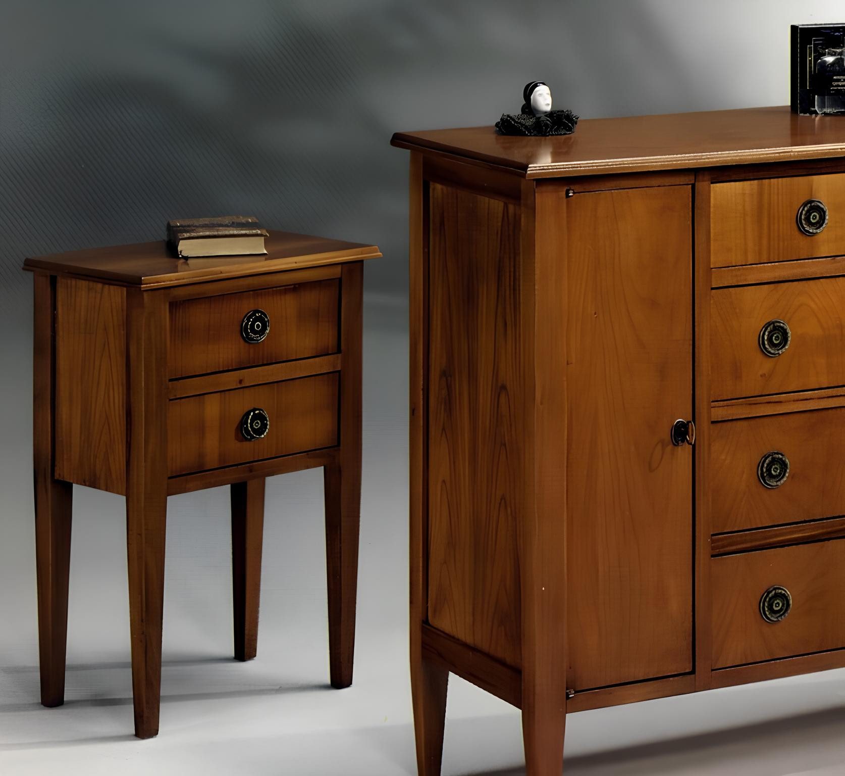JVmoebel Nachttisch Eleganter Nachttisch in Braun mit Art Deco Design und Stauraum (1-St), Made in Europa