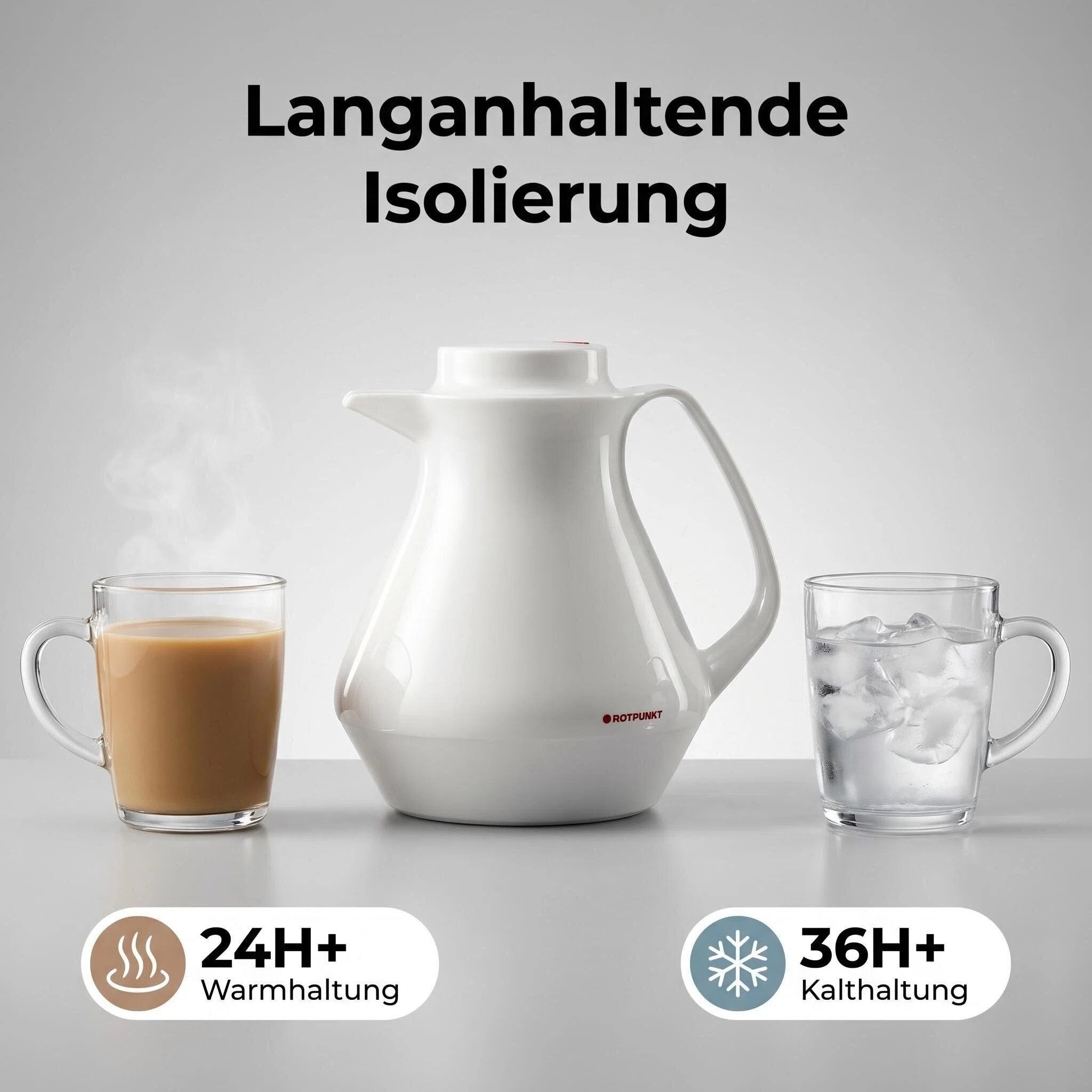 ROTPUNKT Isolierkanne 350, isolierend, BPA-frei, ergonomischer Griff, Drehverschluss