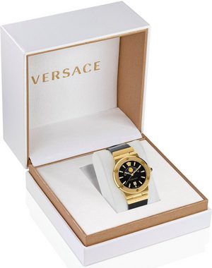 Versace Quarzuhr GRECA LOGO MOONPHASE, VE7G00123, Armbanduhr, Damenuhr, Saphirglas, Datum, Swiss Made, Mondphase