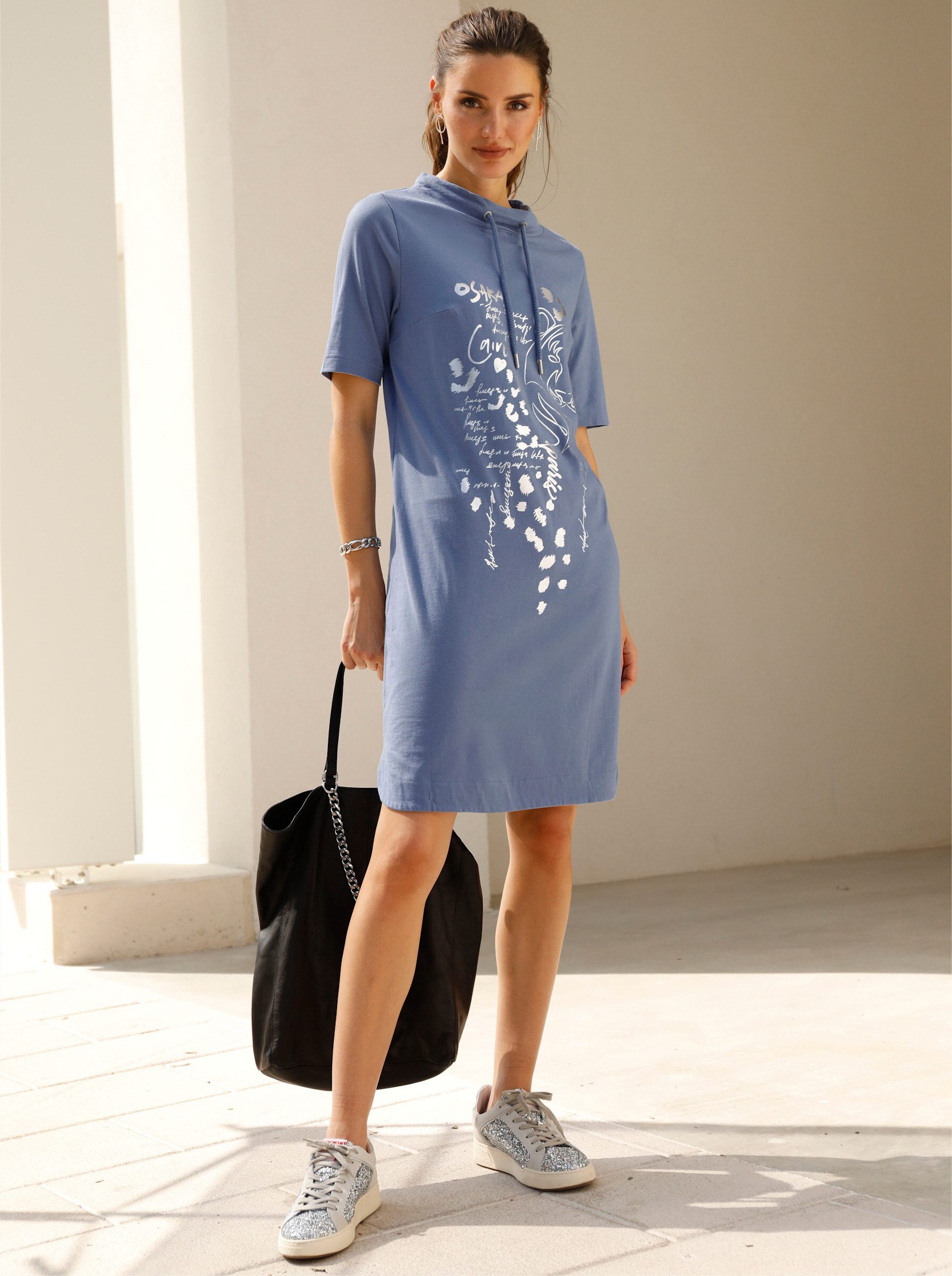 Sieh an! Jerseykleid Jersey-Kleid Kurzarm