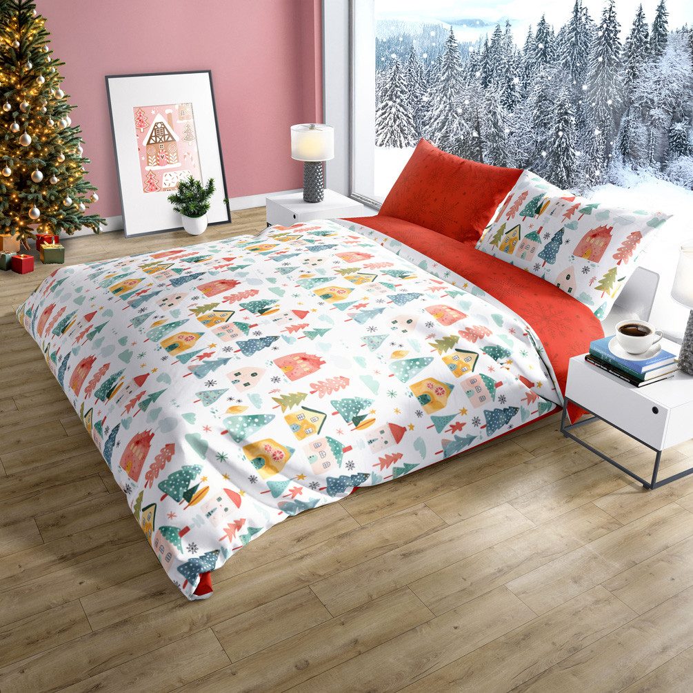 texpot Bettwäsche Weihnachten Winter Wendebettwäsche Garnitur, Baumwolle, 2 günstig online kaufen