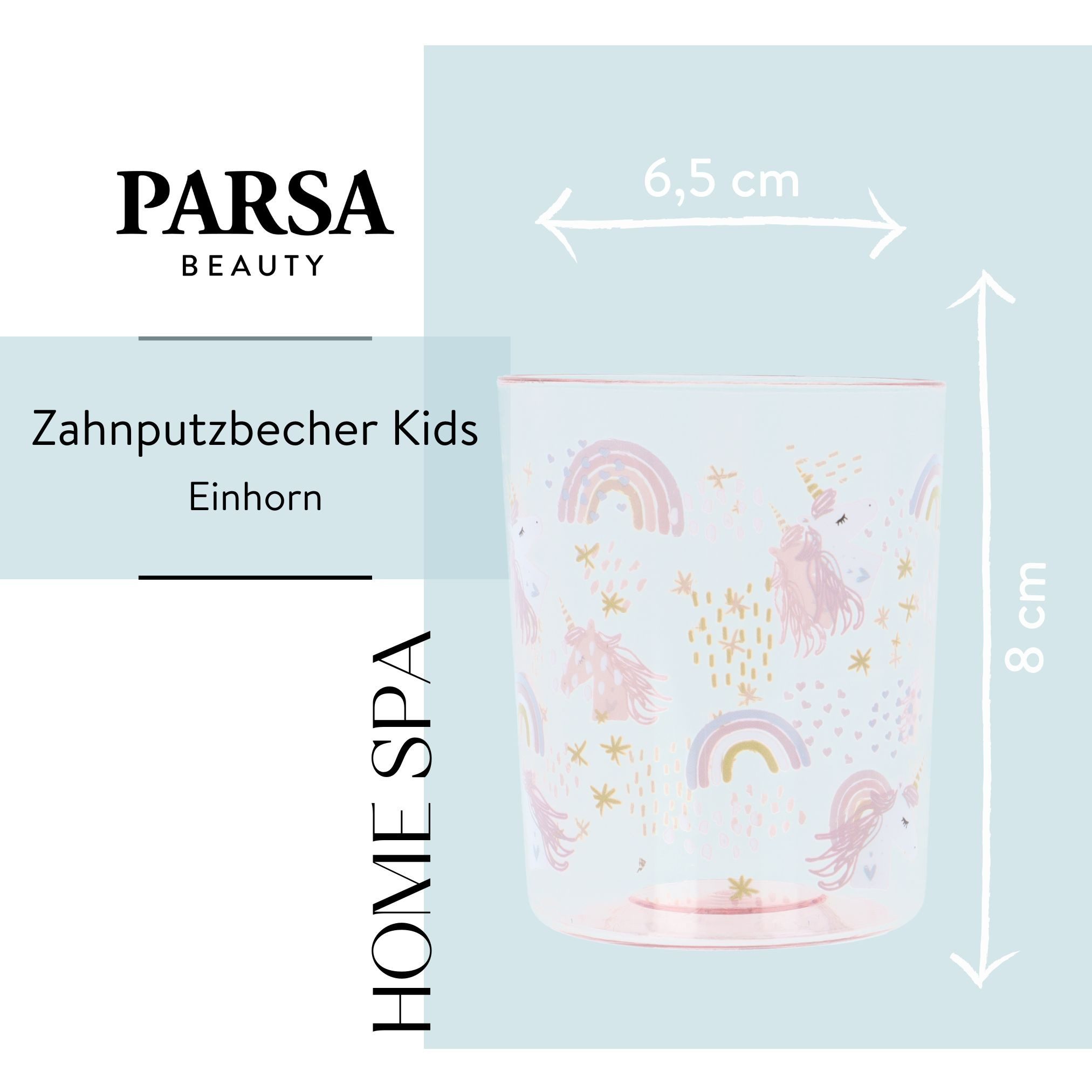 PARSA Beauty Zahnputzbecher Kids Zahnputzbecher Einhorn, fr?hliches Badaccessoire f?r Kinder