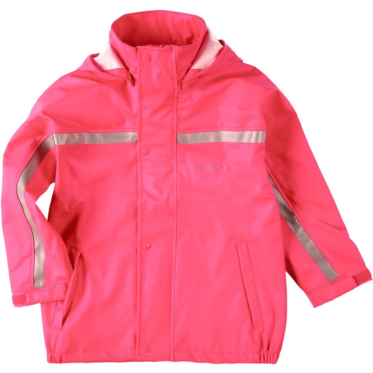 BMS Regen- und Matschjacke BMS Regenjacke für Kinder 100% wasserdicht mit Kapuze pink