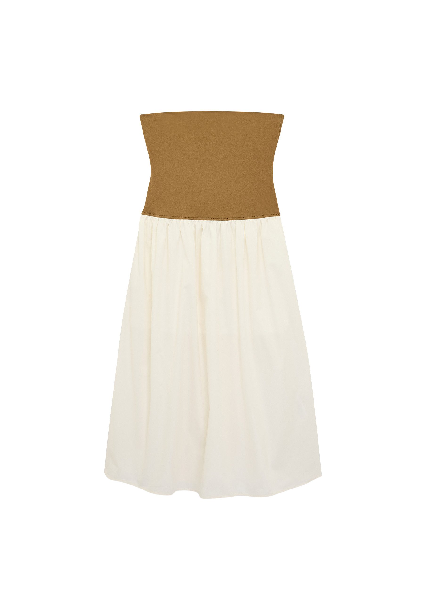 Koton Midikleid Koton Baumwoll-Strapless A-Linien-Maxikleid