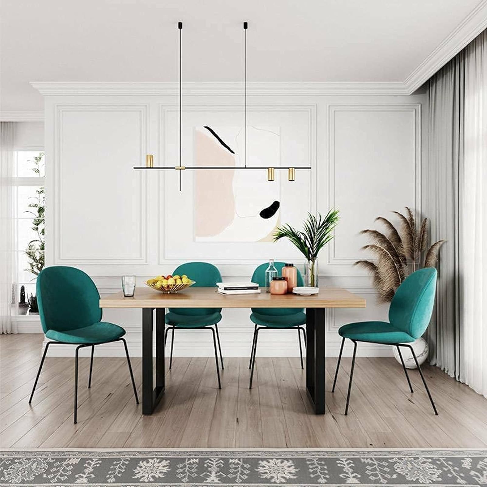 Youyijia Möbelfuß 2 Stück Metall Tischbeine 43x40cm Tischbeine Metall Schwarz